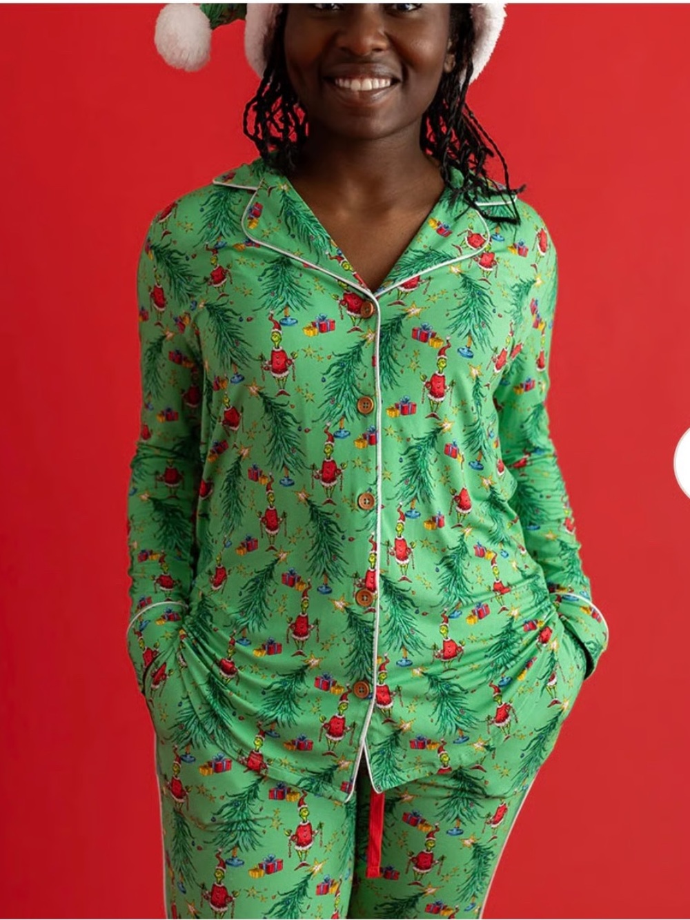Posh Peanut - Women’s Grinch Pajama Set - Size XL